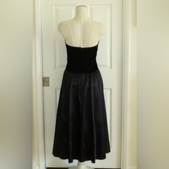 Vintage Gunne Sax Jessica McClintock Strapless Lined Tulle Velvet Sequin Dress - Picture 16 of 16